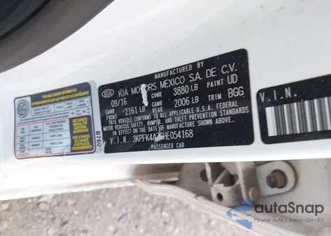 2017 Kia Forte Lx z USA, uszkodzony, nr VIN 3KPFK4A76HE054168